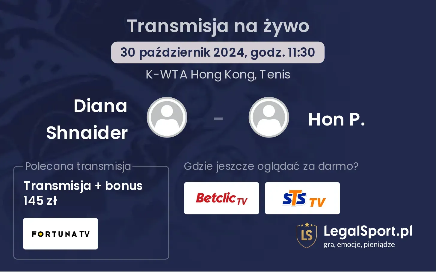 Diana Shnaider - Hon P. gdzie oglądać? 30.10, godz. 11:30