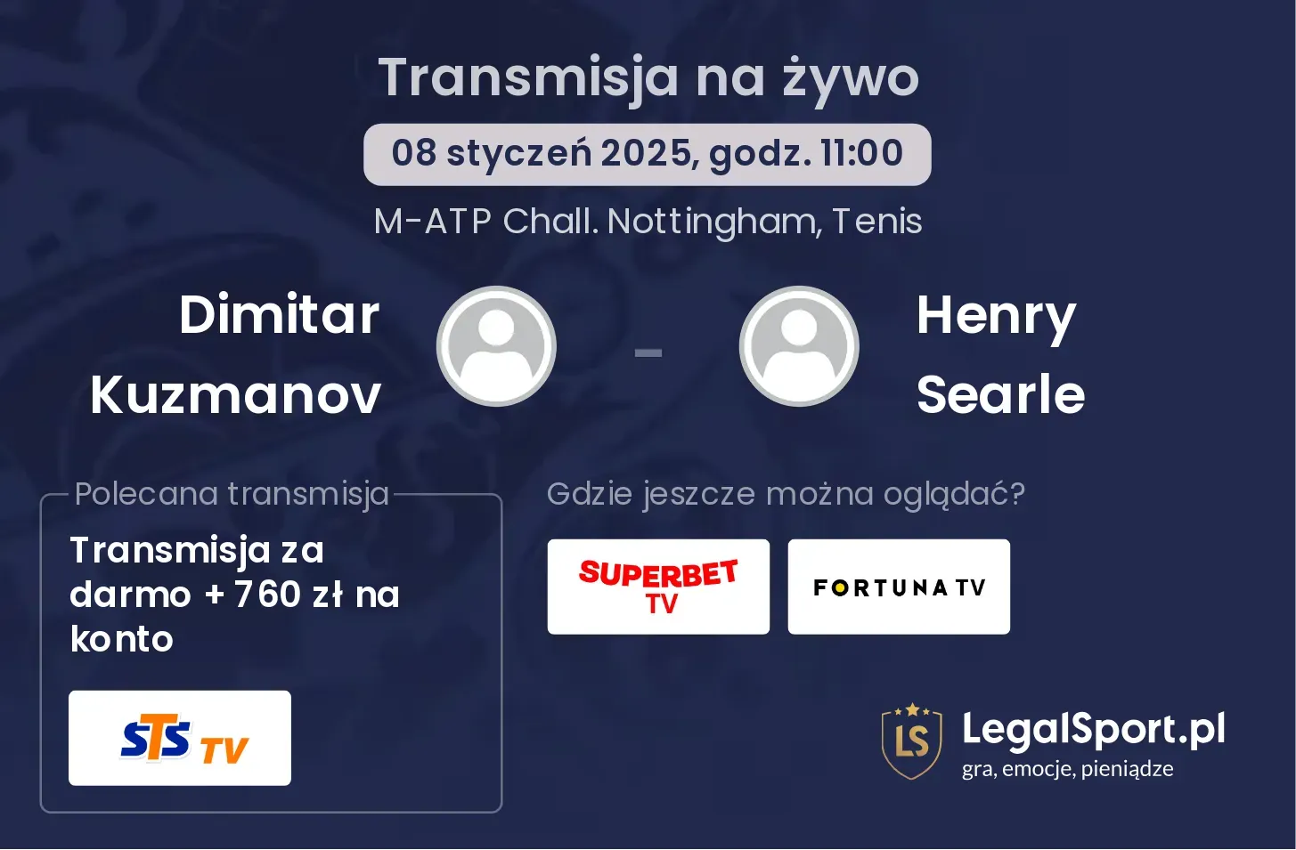 Dimitar Kuzmanov - Henry Searle transmisja na żywo