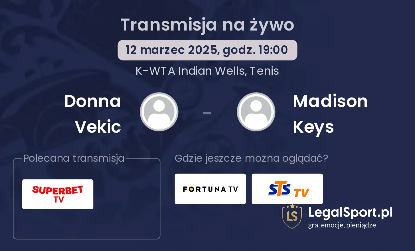 Donna Vekic - Madison Keys gdzie oglądać?