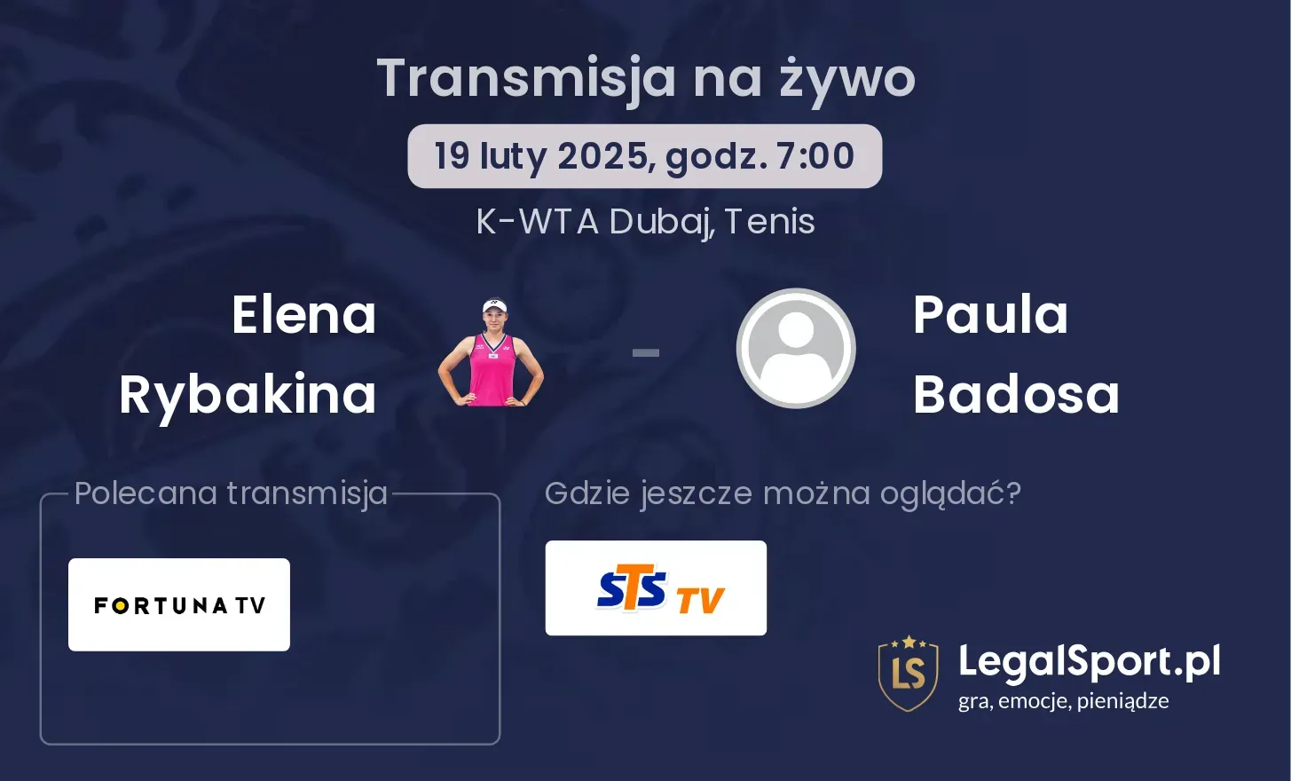 Elena Rybakina - Paula Badosa transmisja na żywo