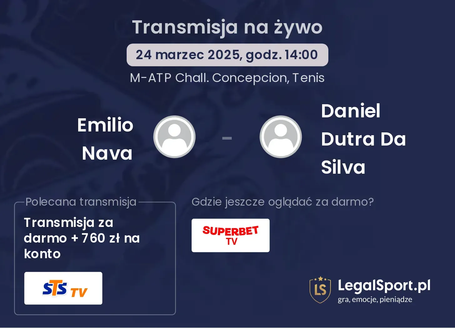 Emilio Nava - Daniel Dutra Da Silva gdzie oglądać transmisję?