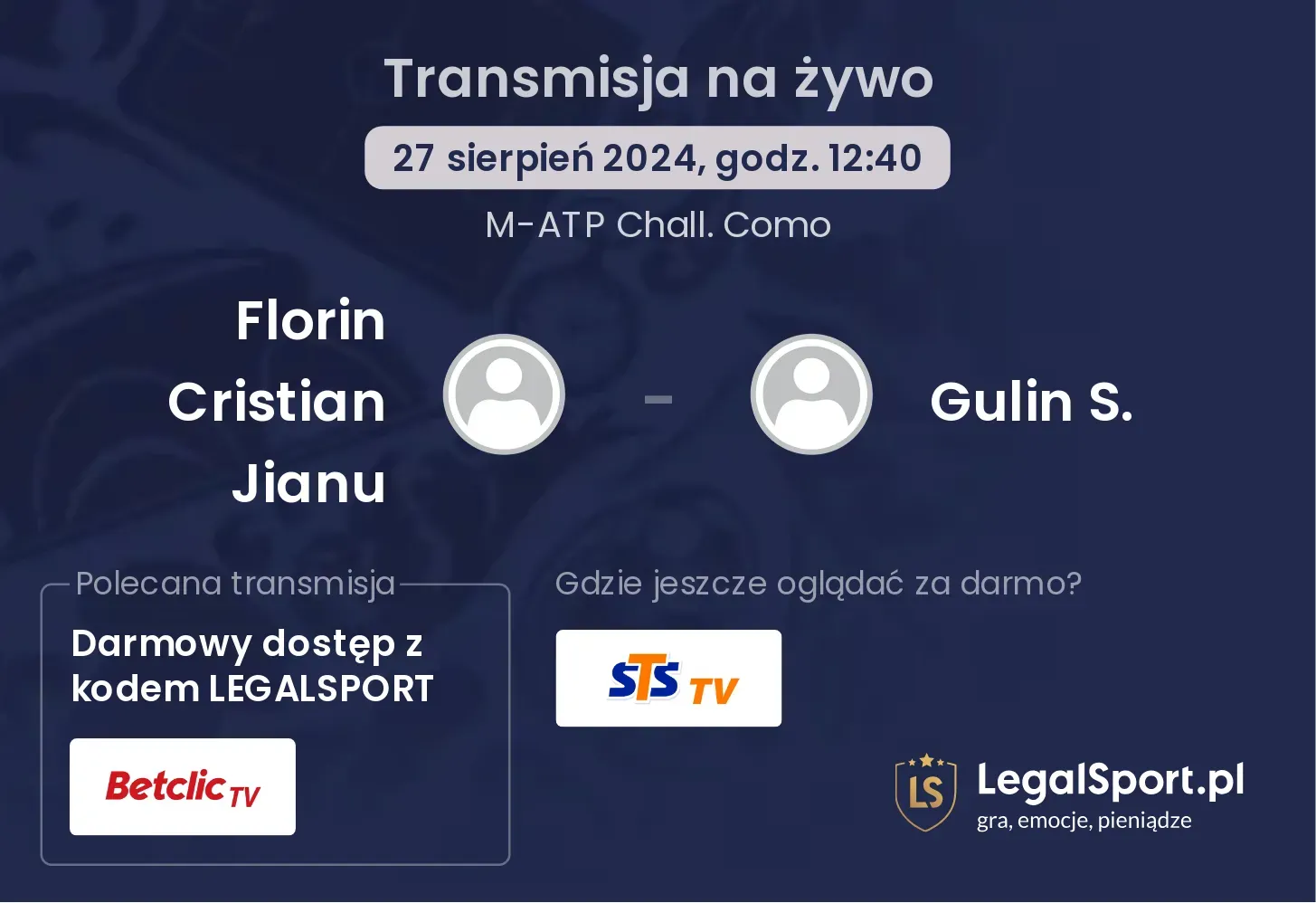 Florin Cristian Jianu - Gulin S. transmisja na żywo