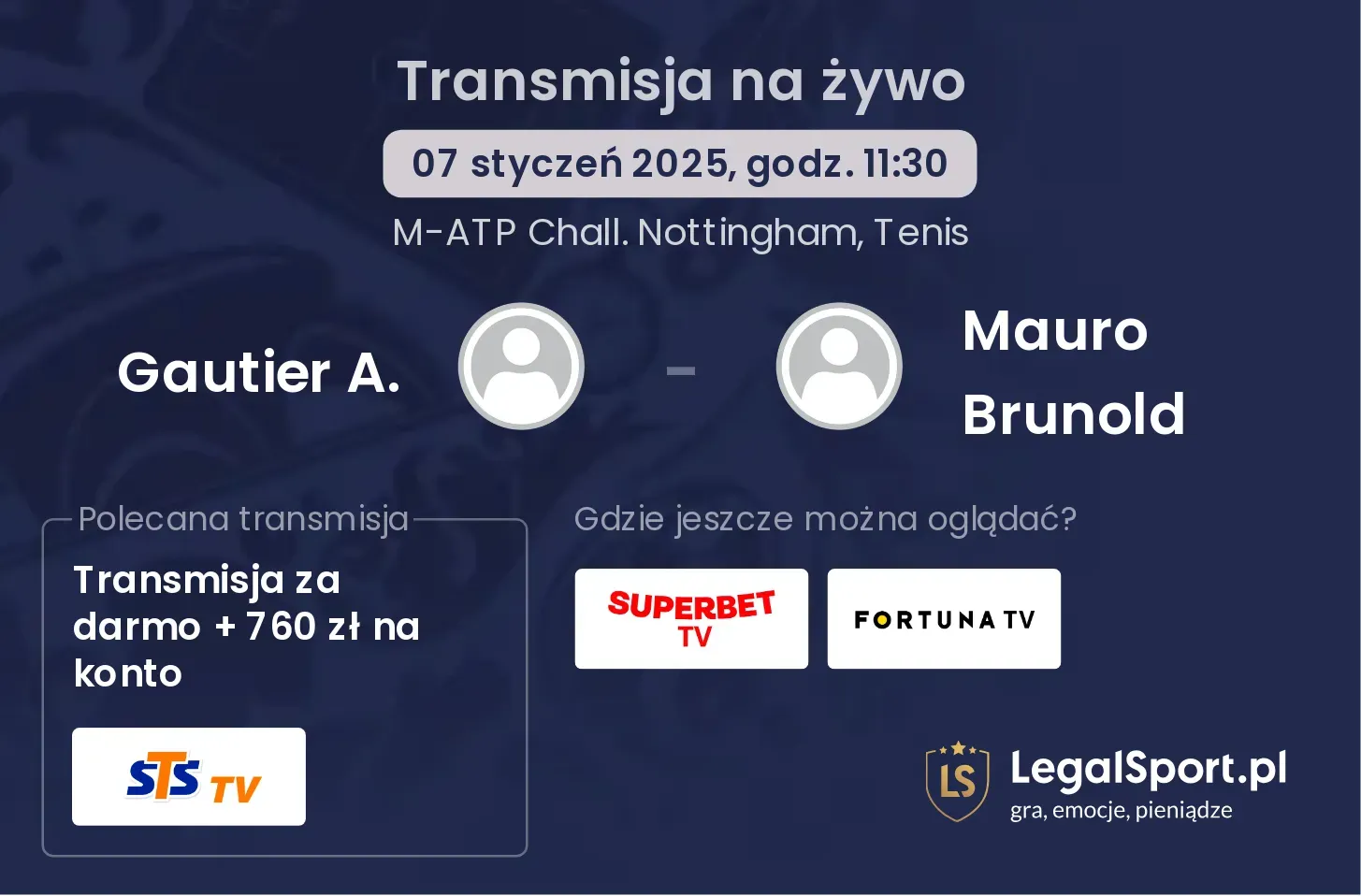 Gautier A. - Mauro Brunold transmisja na żywo