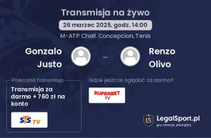 Gonzalo Justo - Renzo Olivo gdzie oglądać?