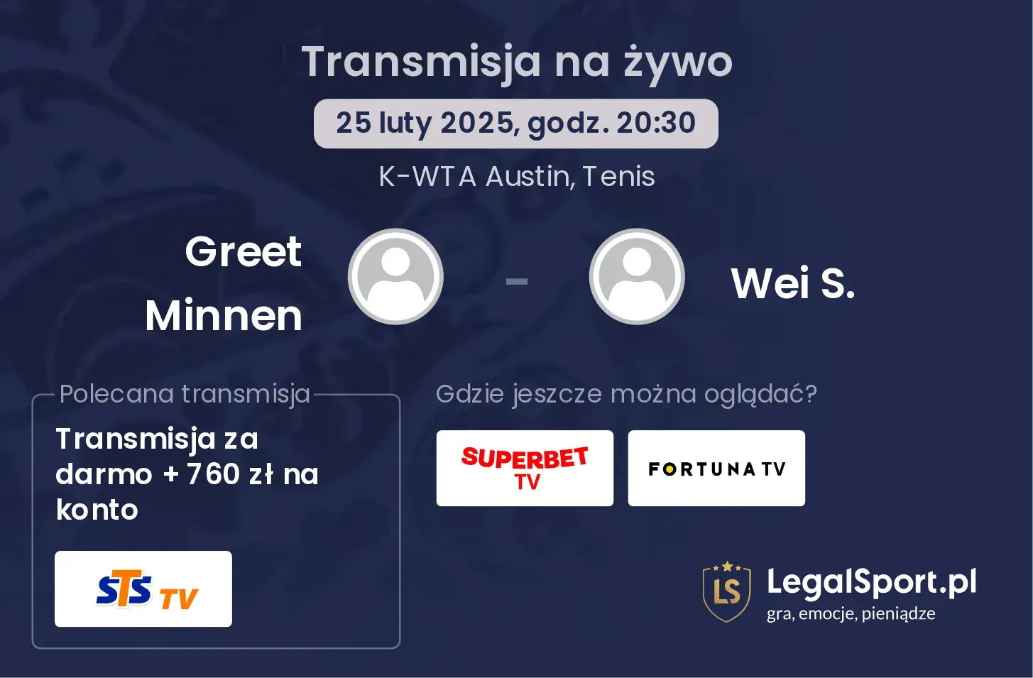 Greet Minnen - Wei S. transmisja na żywo