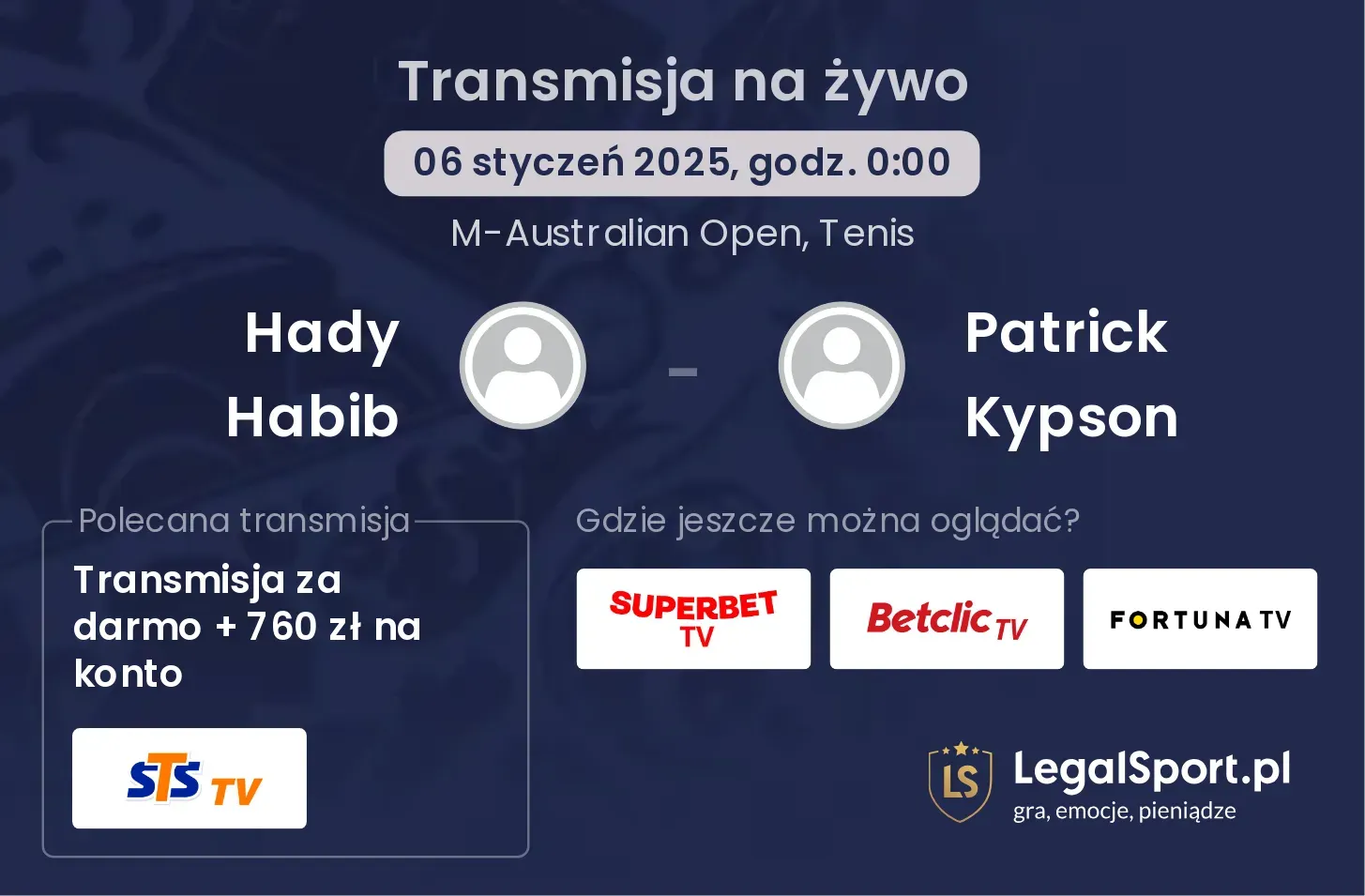 Hady Habib - Patrick Kypson gdzie oglądać?