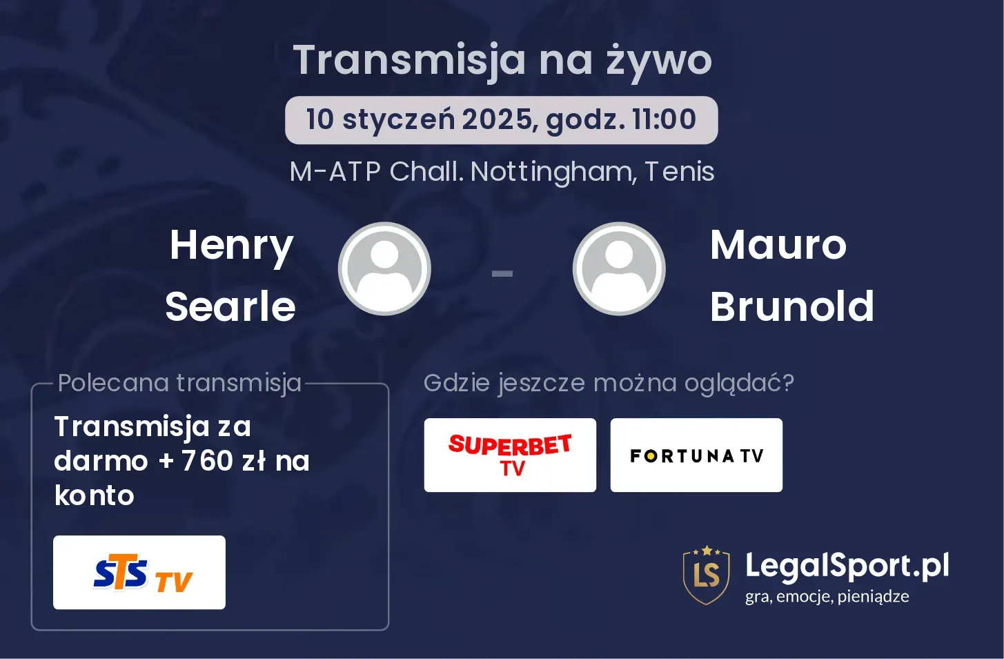 Henry Searle - Mauro Brunold transmisja na żywo