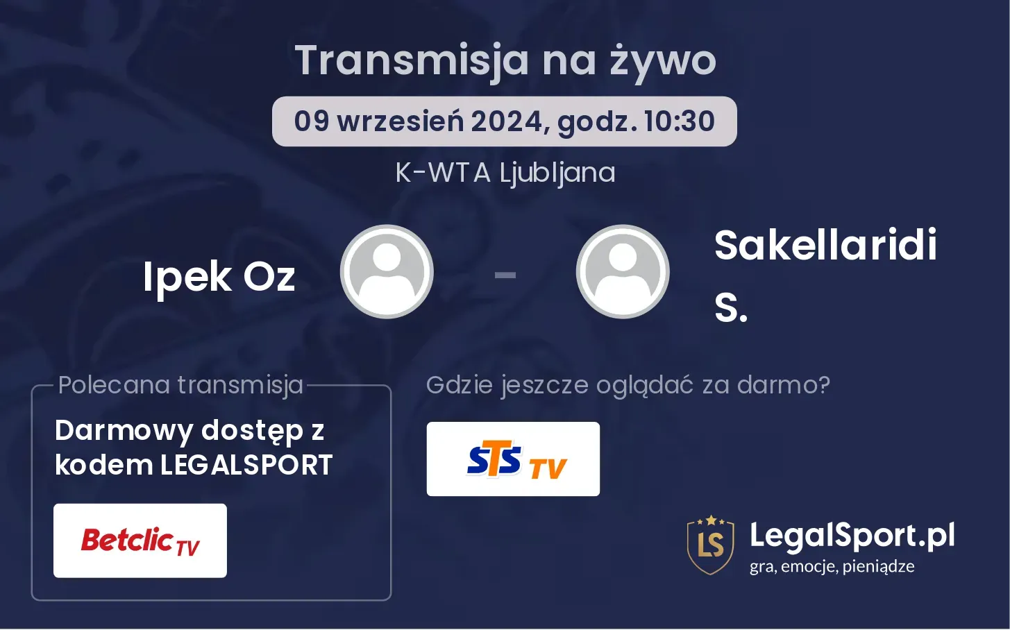 Ipek Oz - Sakellaridi S. gdzie oglądać? 09.09, godz. 10:30