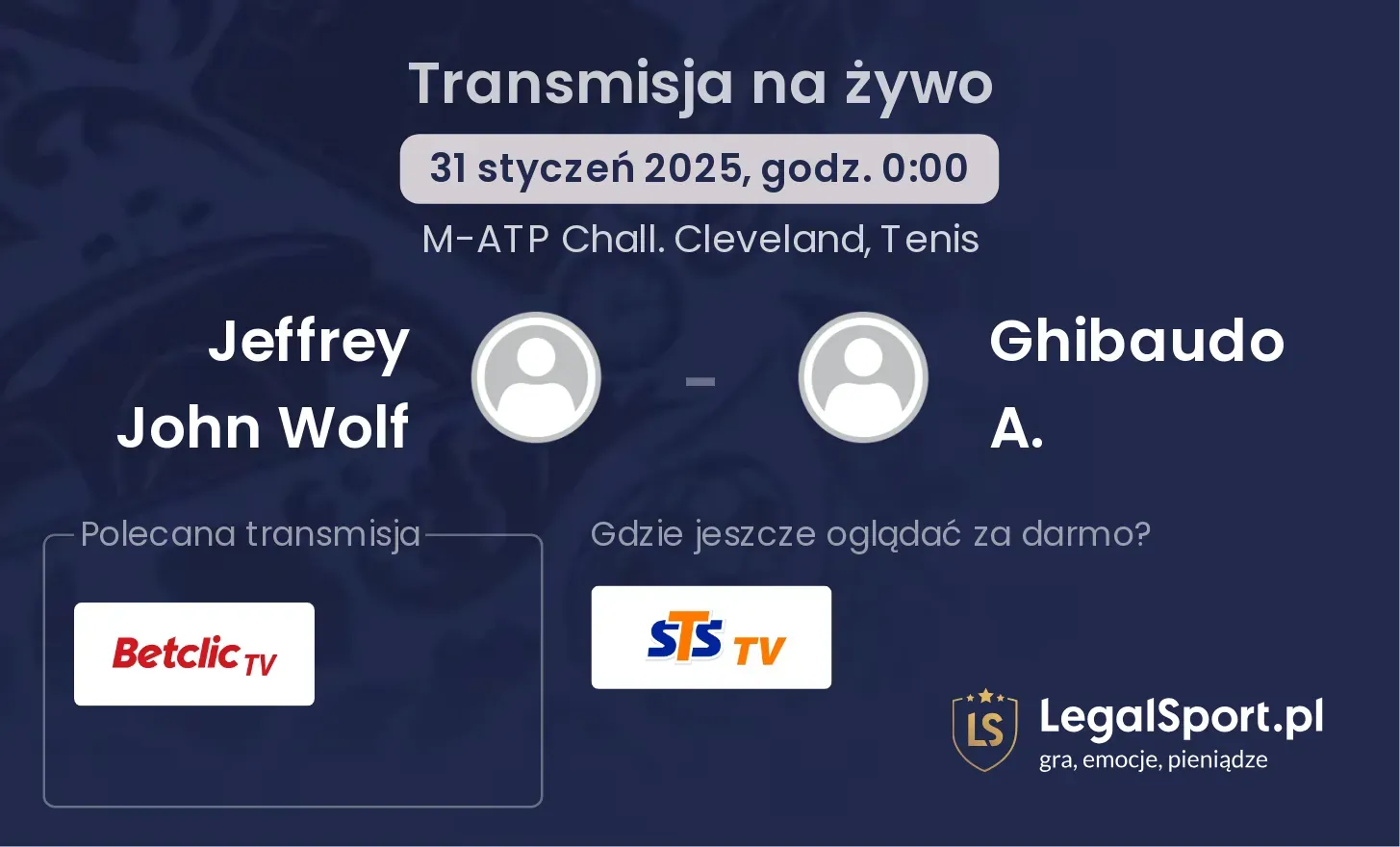 Jeffrey John Wolf - Ghibaudo A. transmisja na żywo