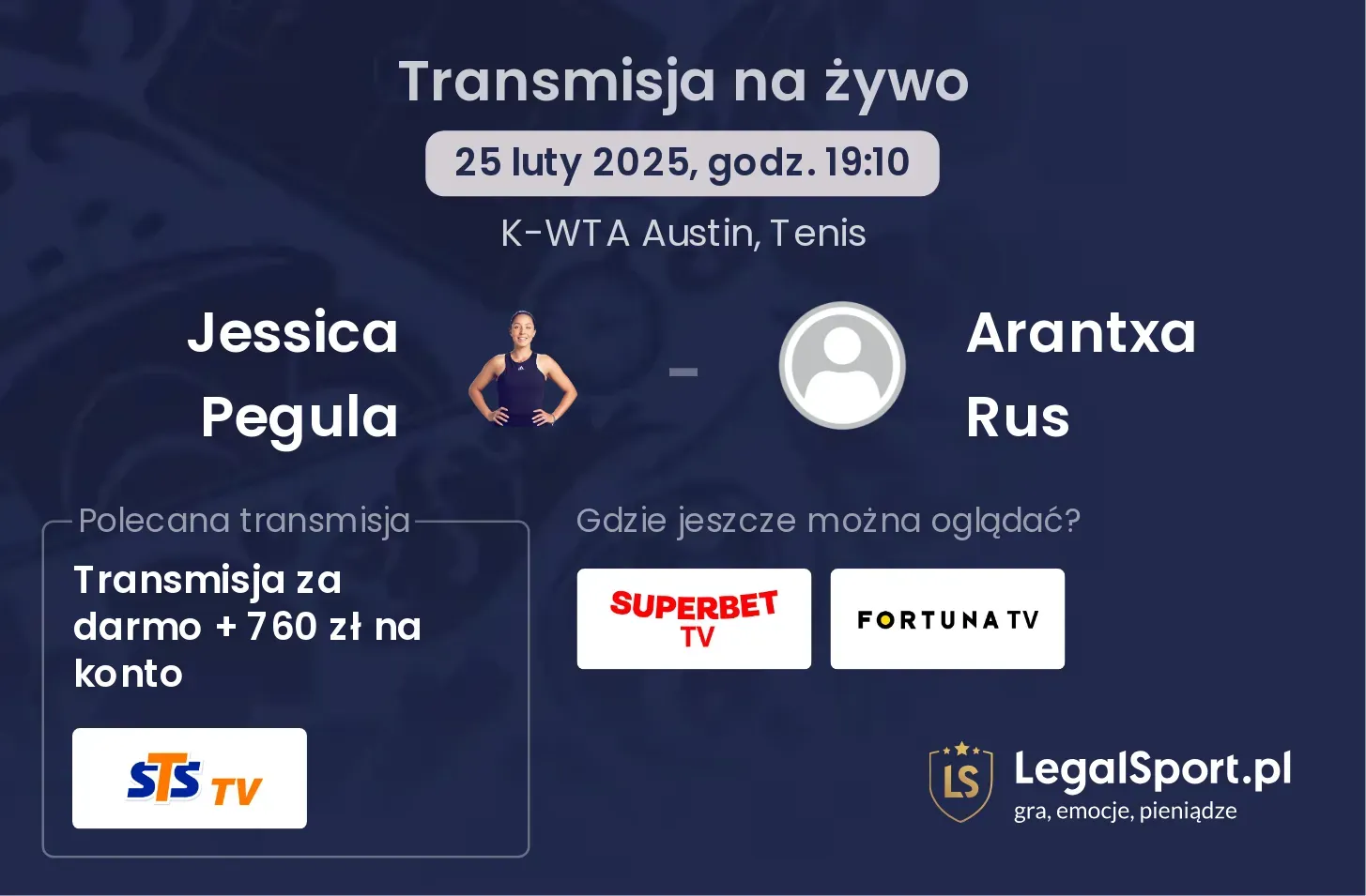 Jessica Pegula - Arantxa Rus transmisja na żywo