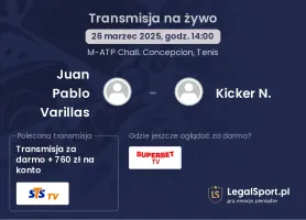 Juan Pablo Varillas - Kicker N. gdzie oglądać transmisję?