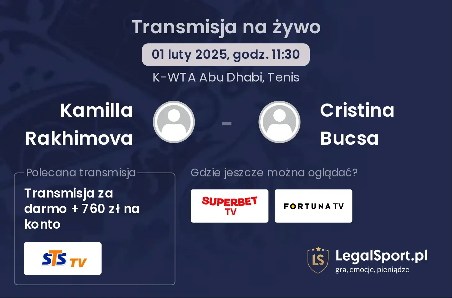 Kamilla Rakhimova - Cristina Bucsa transmisja na żywo