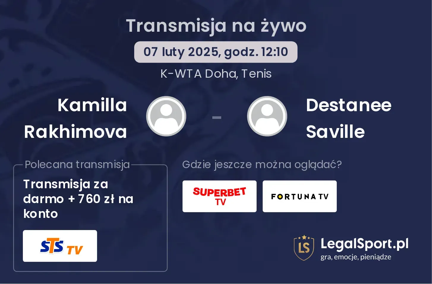 Kamilla Rakhimova - Destanee Saville transmisja na żywo