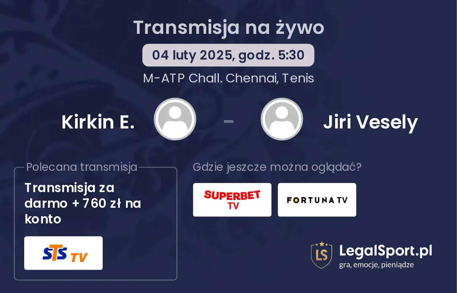 Kirkin E. - Jiri Vesely transmisja na żywo