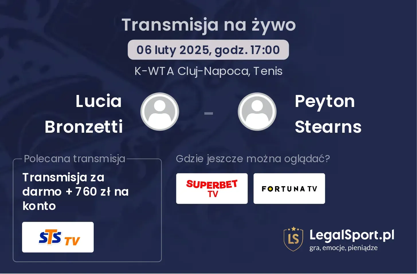 Lucia Bronzetti - Peyton Stearns transmisja na żywo