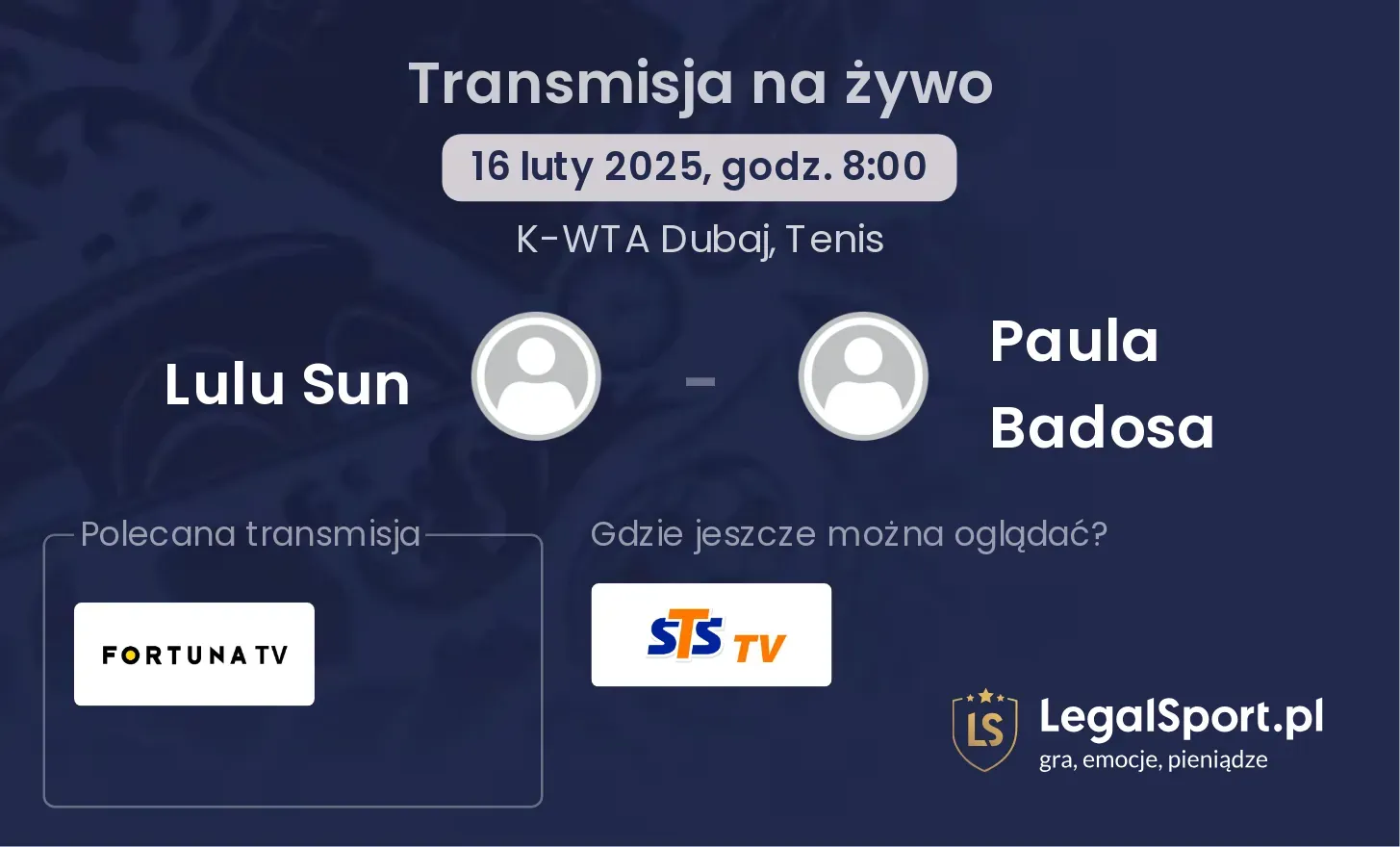 Lulu Sun - Paula Badosa transmisja na żywo