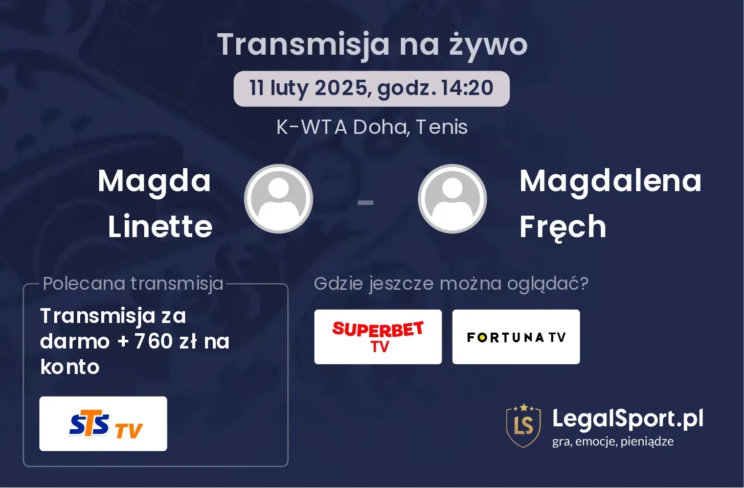 Magda Linette - Magdalena Fręch gdzie oglądać? Transmisja online za darmo (26.07, godz. 11:40)