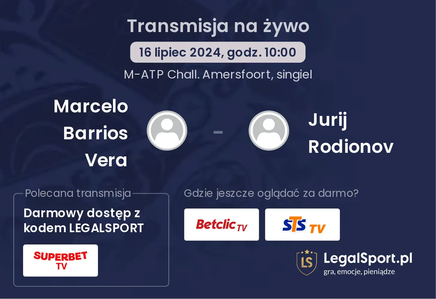 Marcelo Barrios Vera  - Jurij Rodionov transmisja na żywo