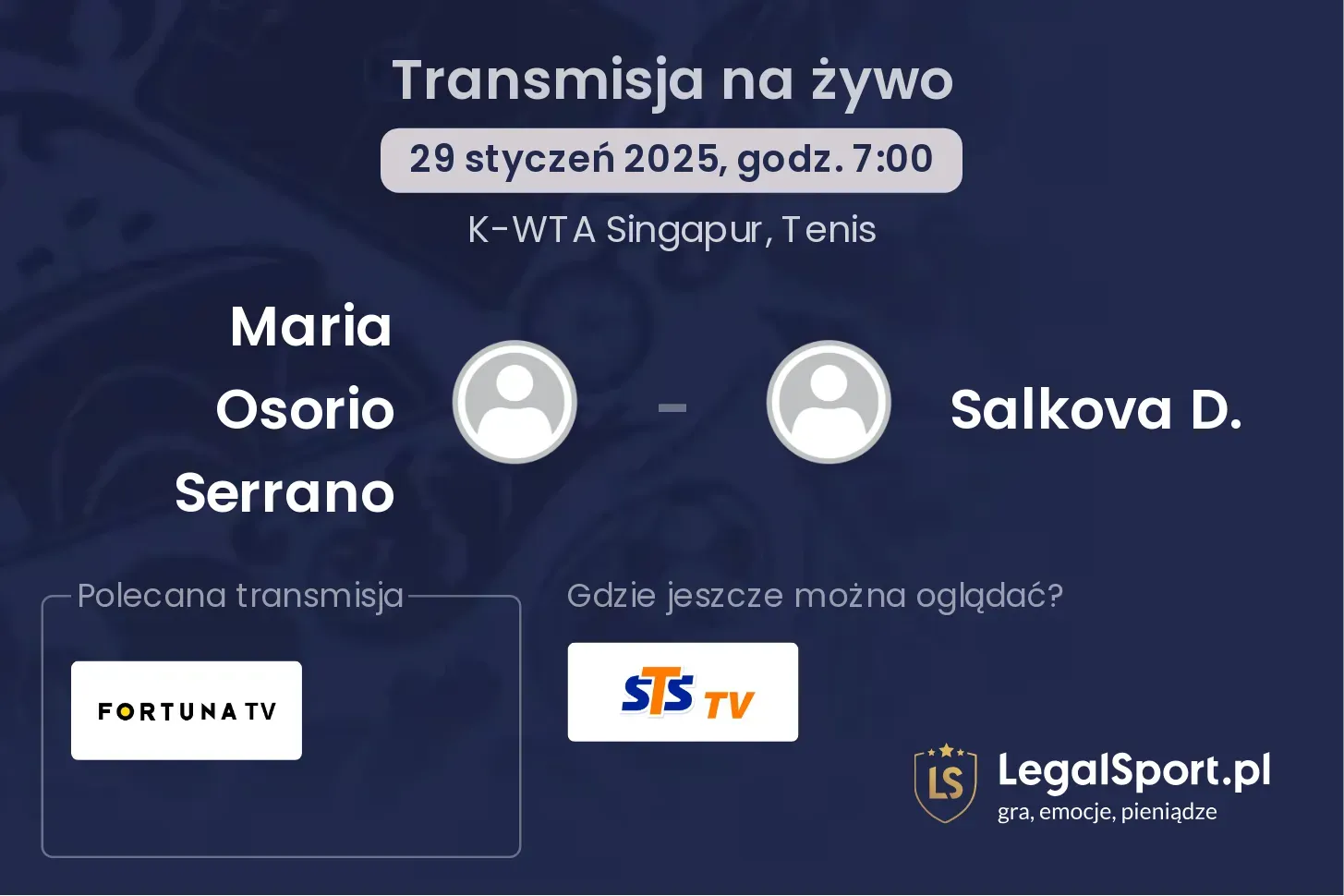 Maria Osorio Serrano - Salkova D. transmisja na żywo