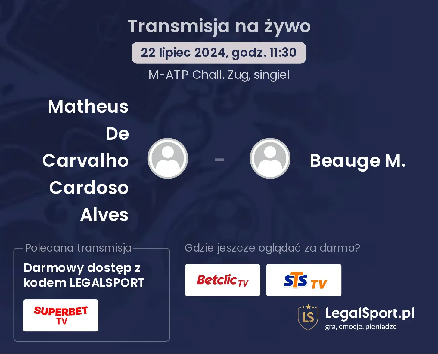 Matheus De Carvalho Cardoso Alves - Beauge M. transmisja na żywo