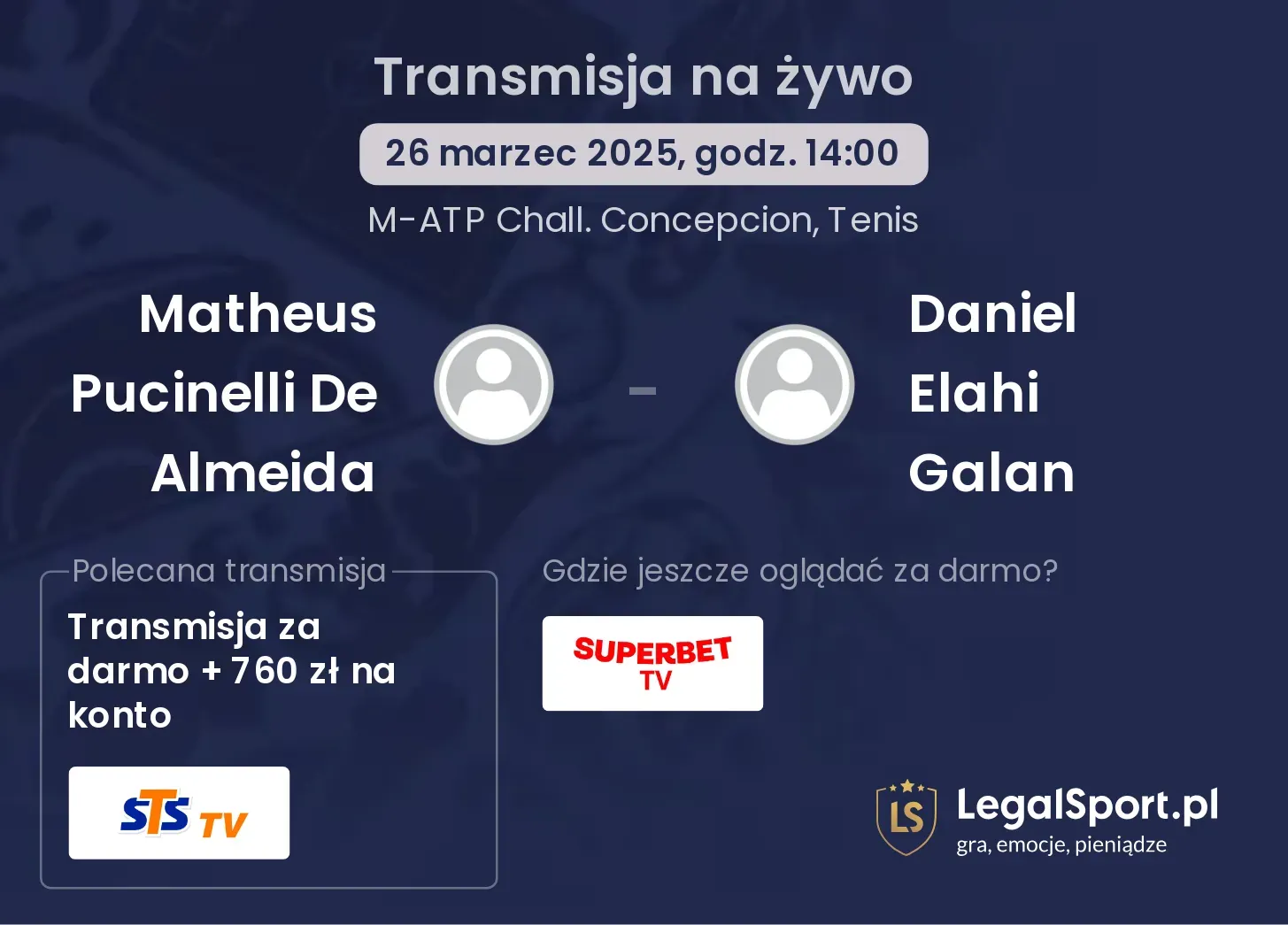 Matheus Pucinelli De Almeida - Daniel Elahi Galan gdzie oglądać transmisję?