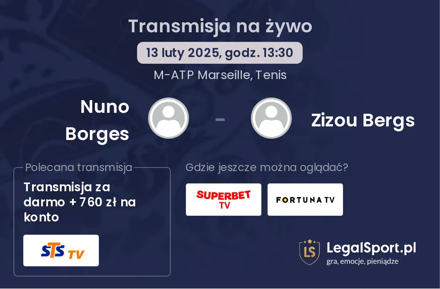 Nuno Borges - Zizou Bergs transmisja na żywo