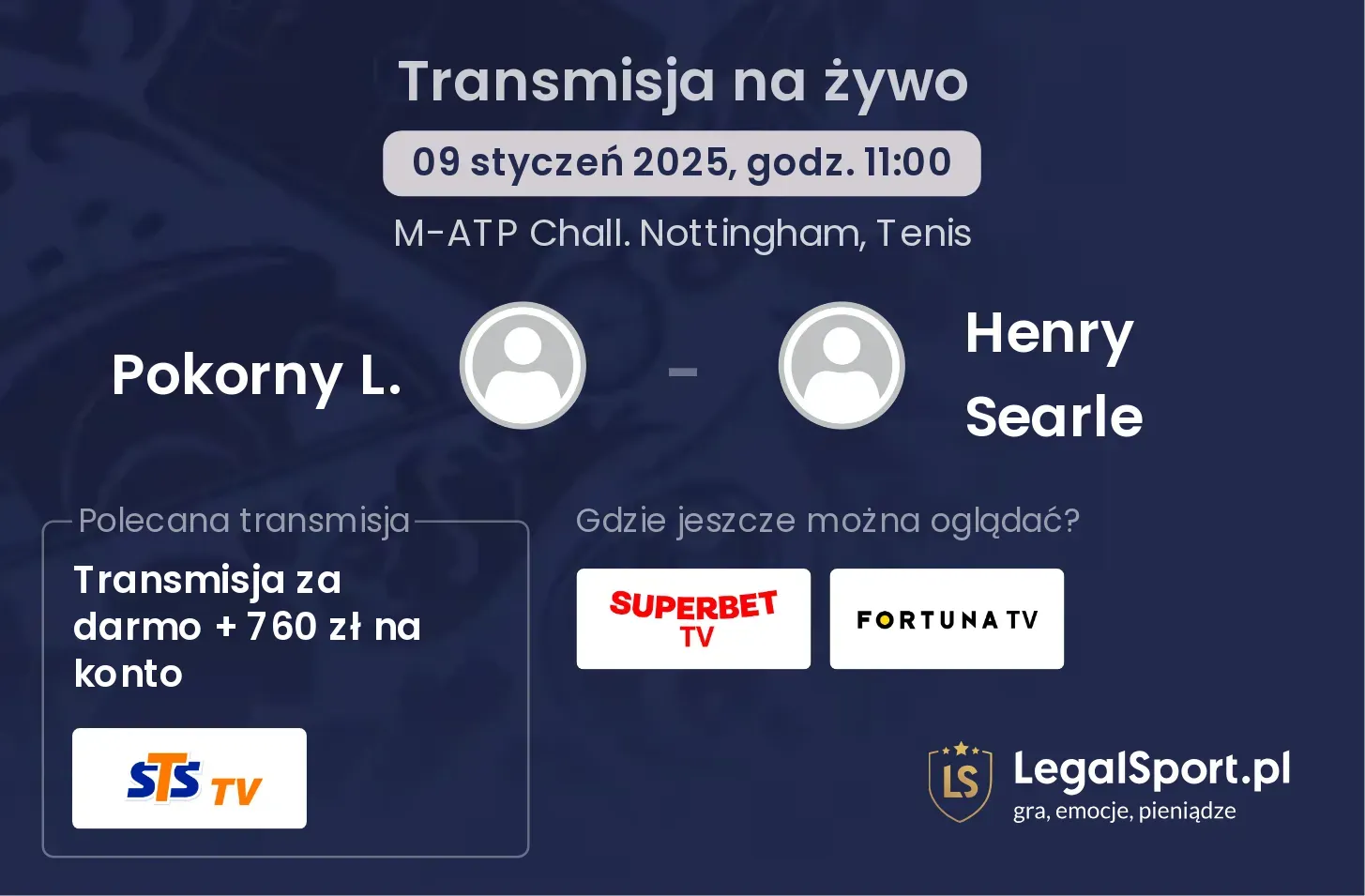 Pokorny L. - Henry Searle transmisja na żywo