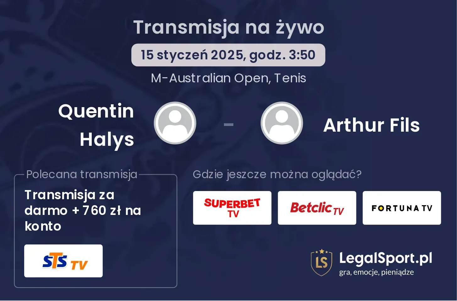 Quentin Halys - Arthur Fils gdzie oglądać transmisję?