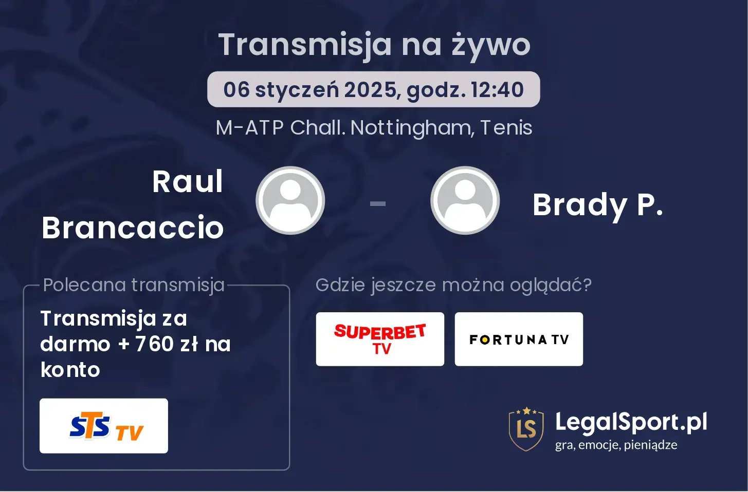 Raul Brancaccio - Brady P. transmisja na żywo