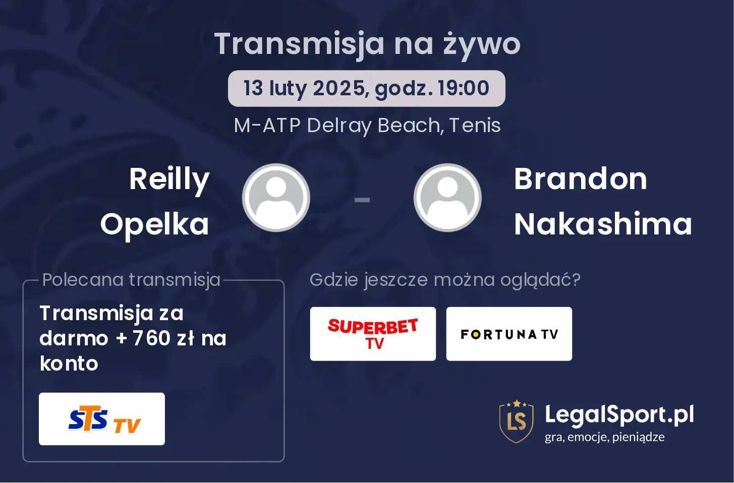 Reilly Opelka - Brandon Nakashima transmisja na żywo