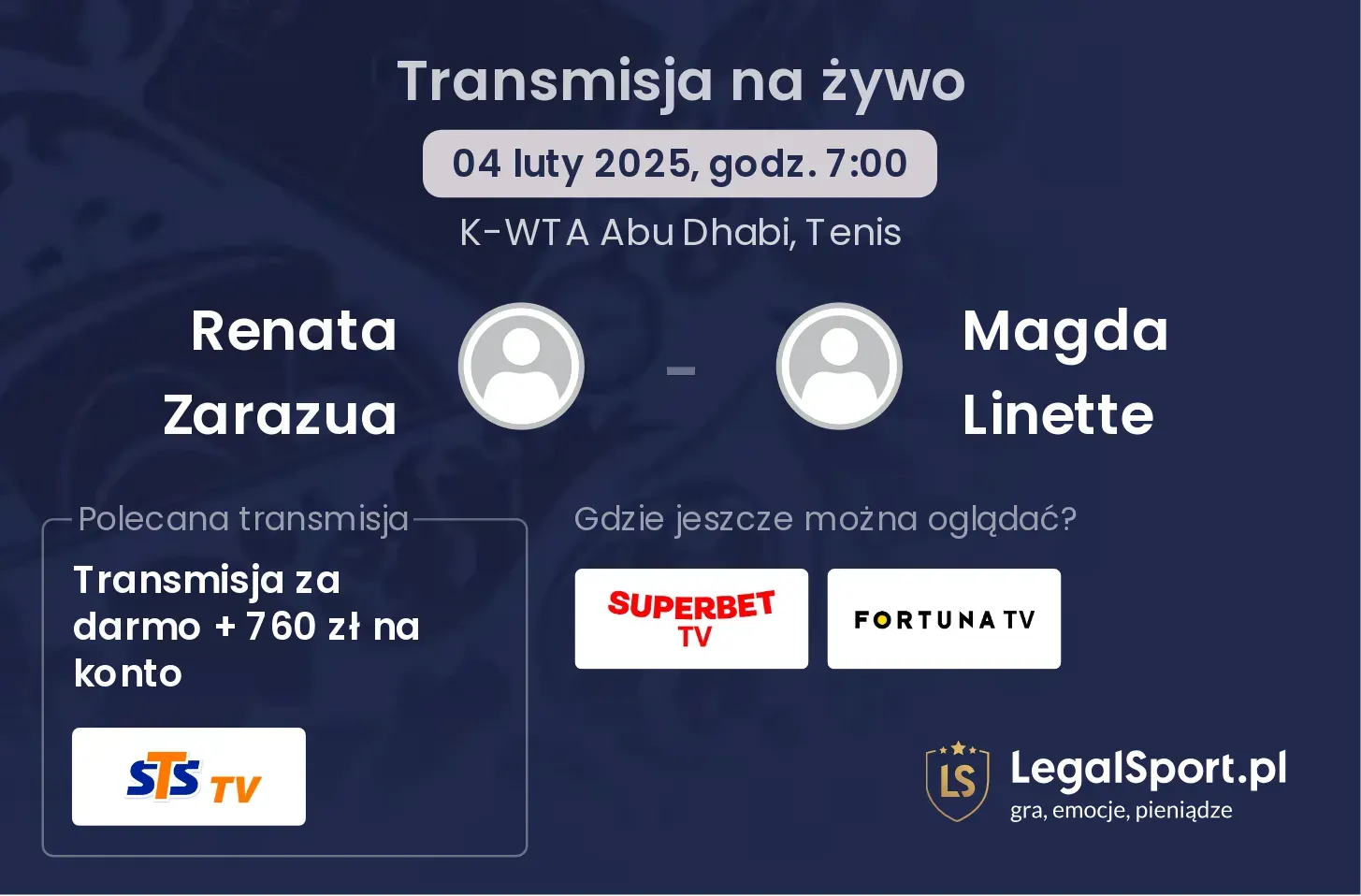 Renata Zarazua - Magda Linette transmisja na żywo