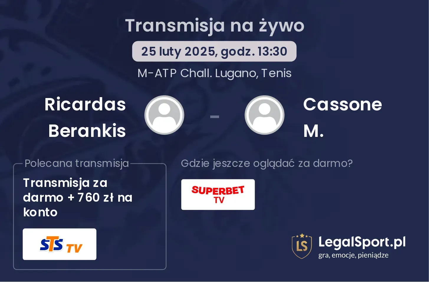 Ricardas Berankis - Cassone M. transmisja na żywo