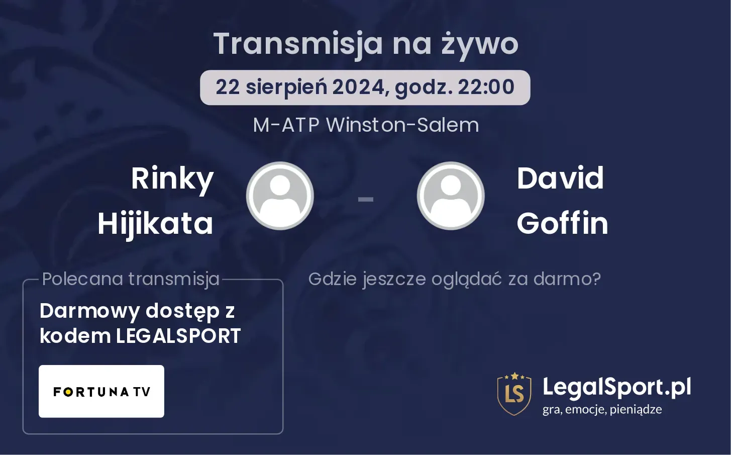 Rinky Hijikata - David Goffin transmisja na żywo