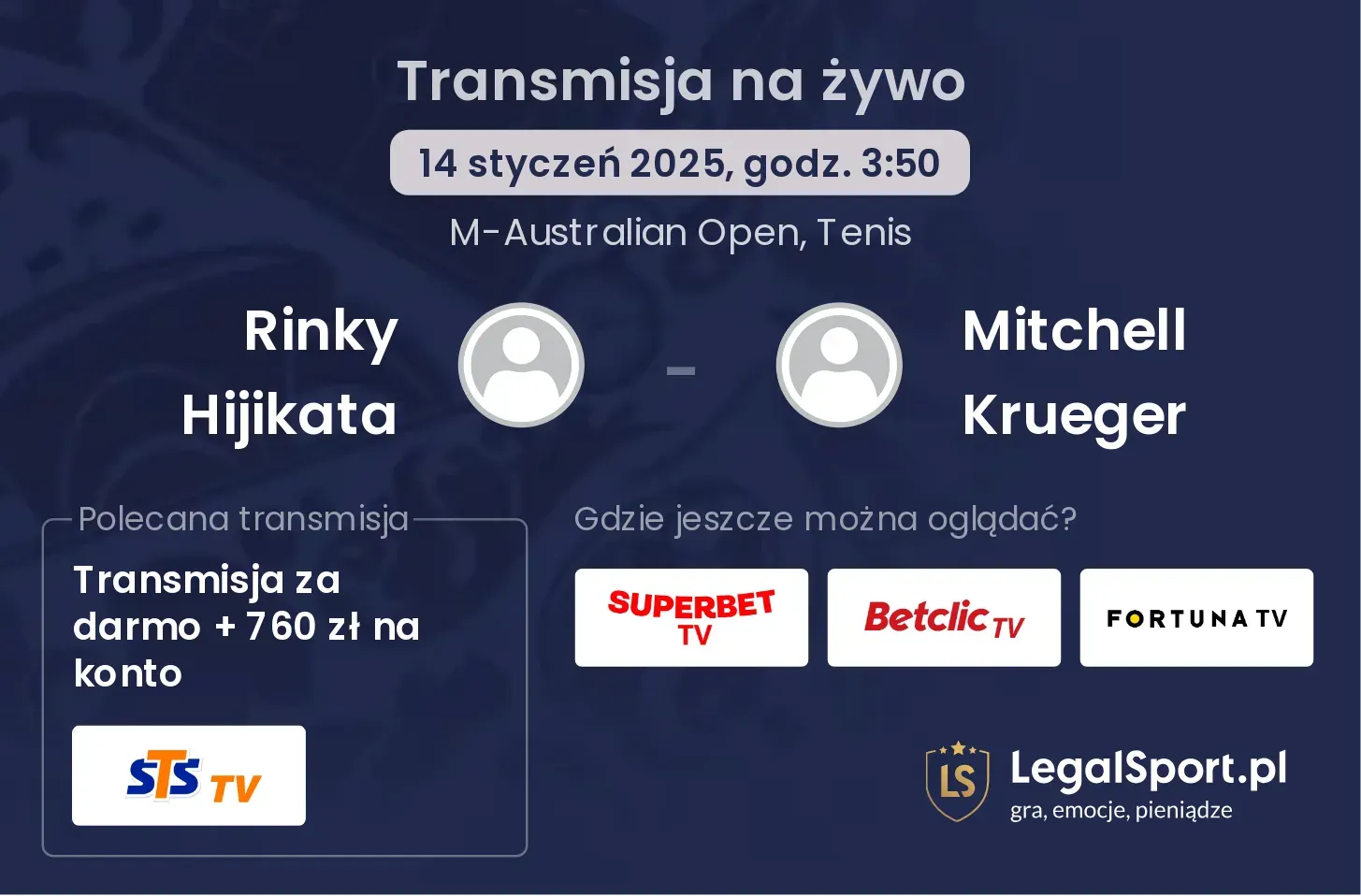 Rinky Hijikata - Mitchell Krueger transmisja na żywo