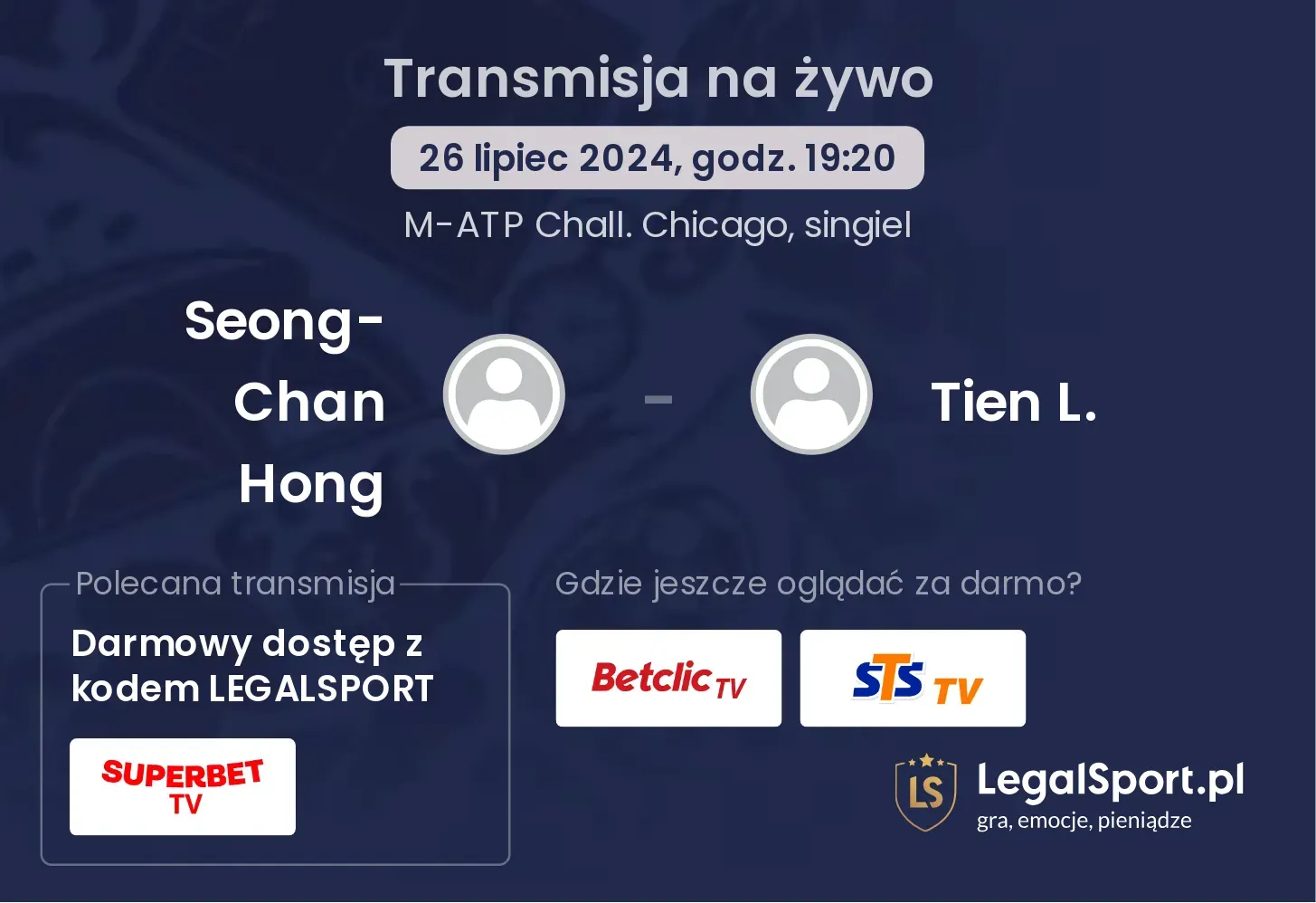 Seong-Chan Hong - Tien L. transmisja na żywo