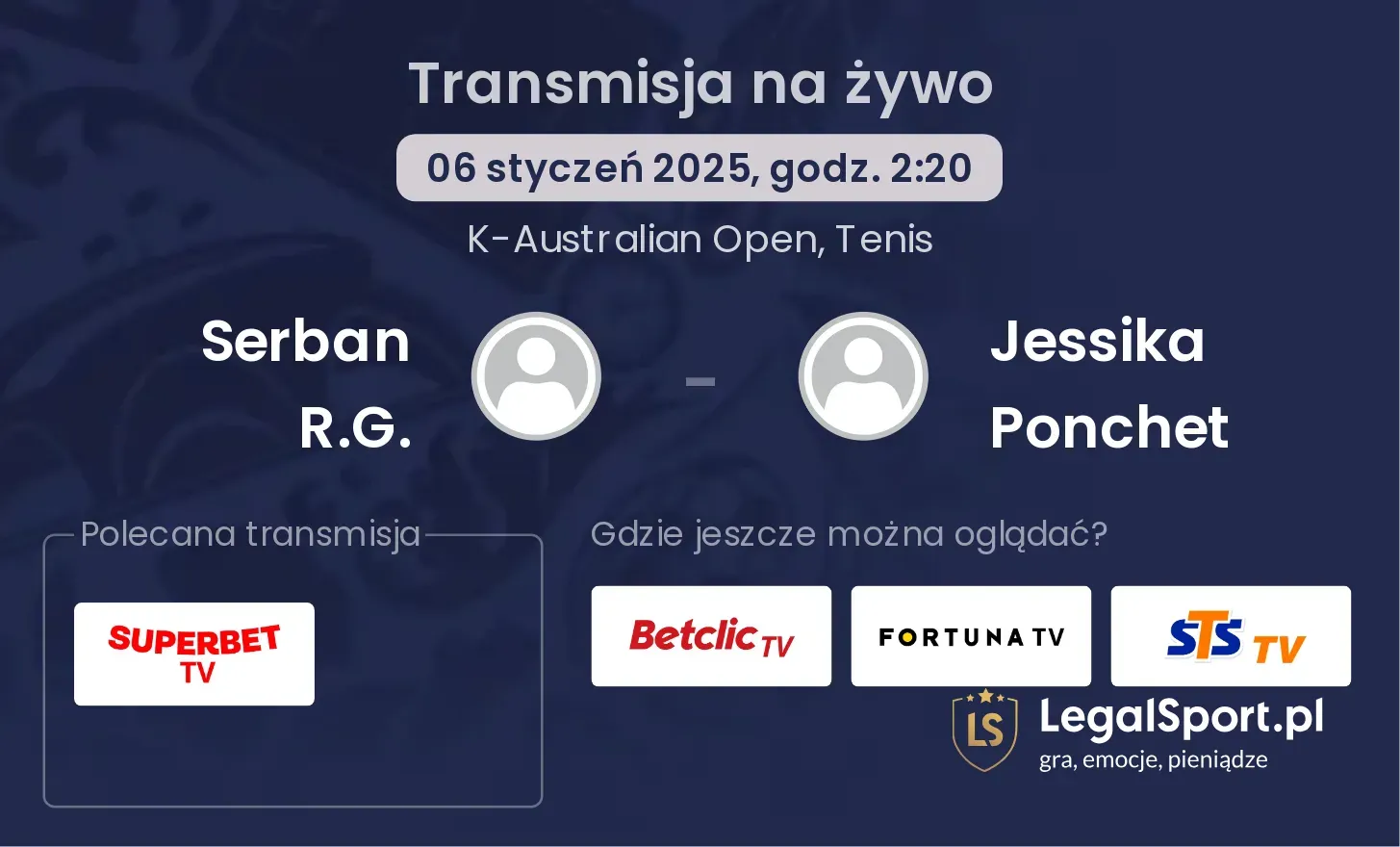 Serban R.G. - Jessika Ponchet transmisja na żywo