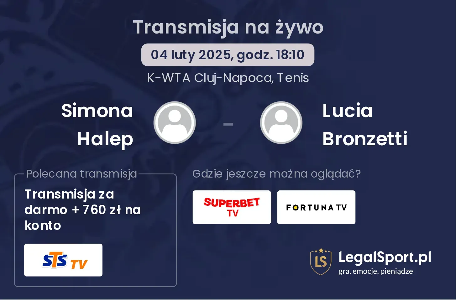 Simona Halep - Lucia Bronzetti transmisja na żywo