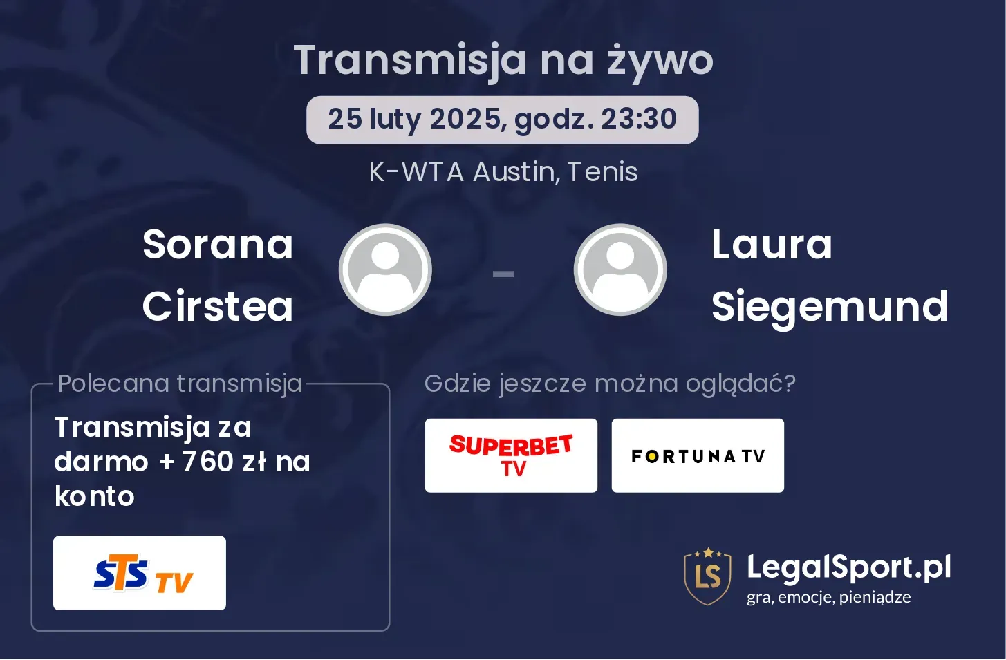 Sorana Cirstea - Laura Siegemund transmisja na żywo