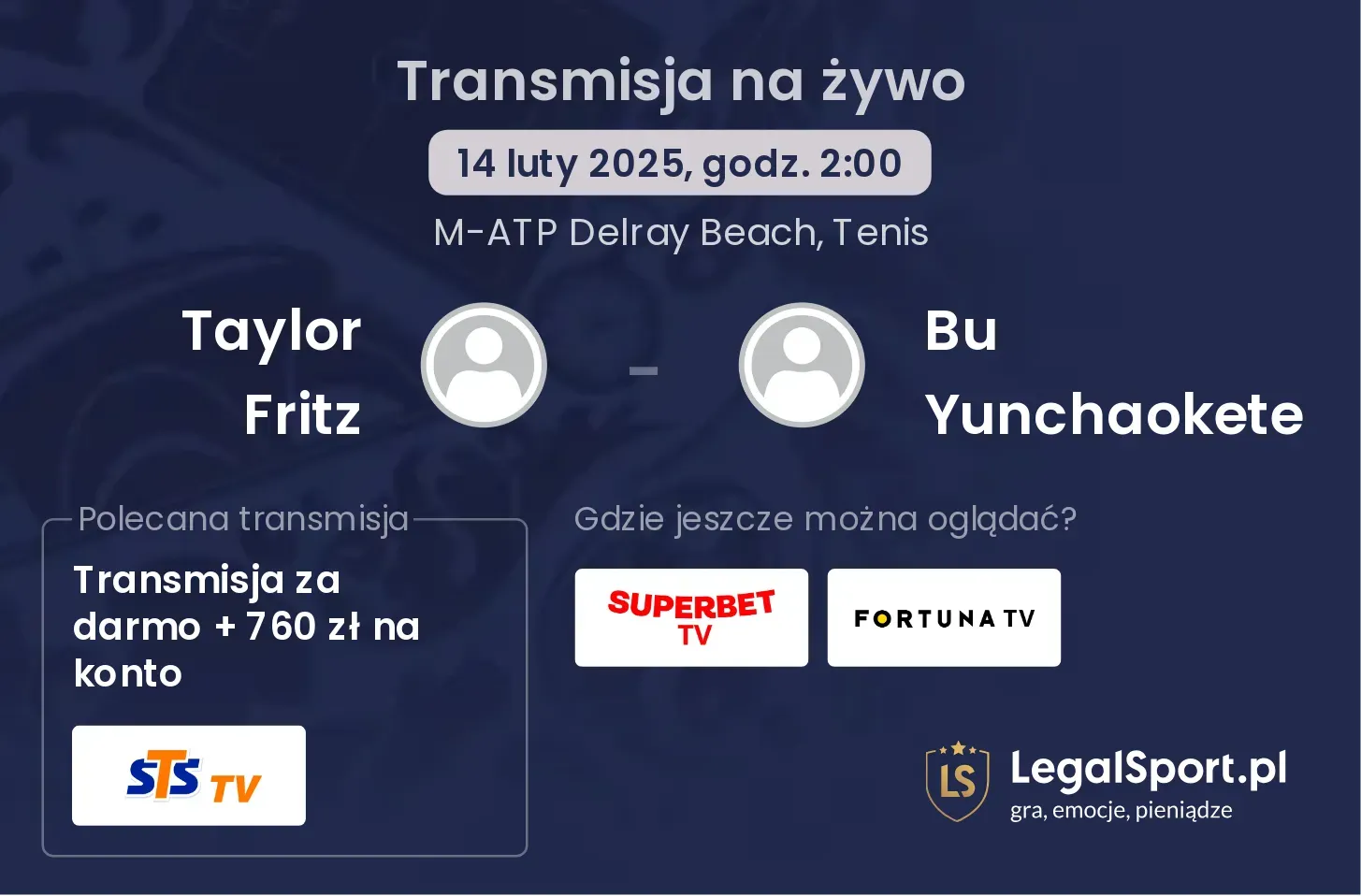 Taylor Fritz - Bu Yunchaokete gdzie oglądać transmisję?