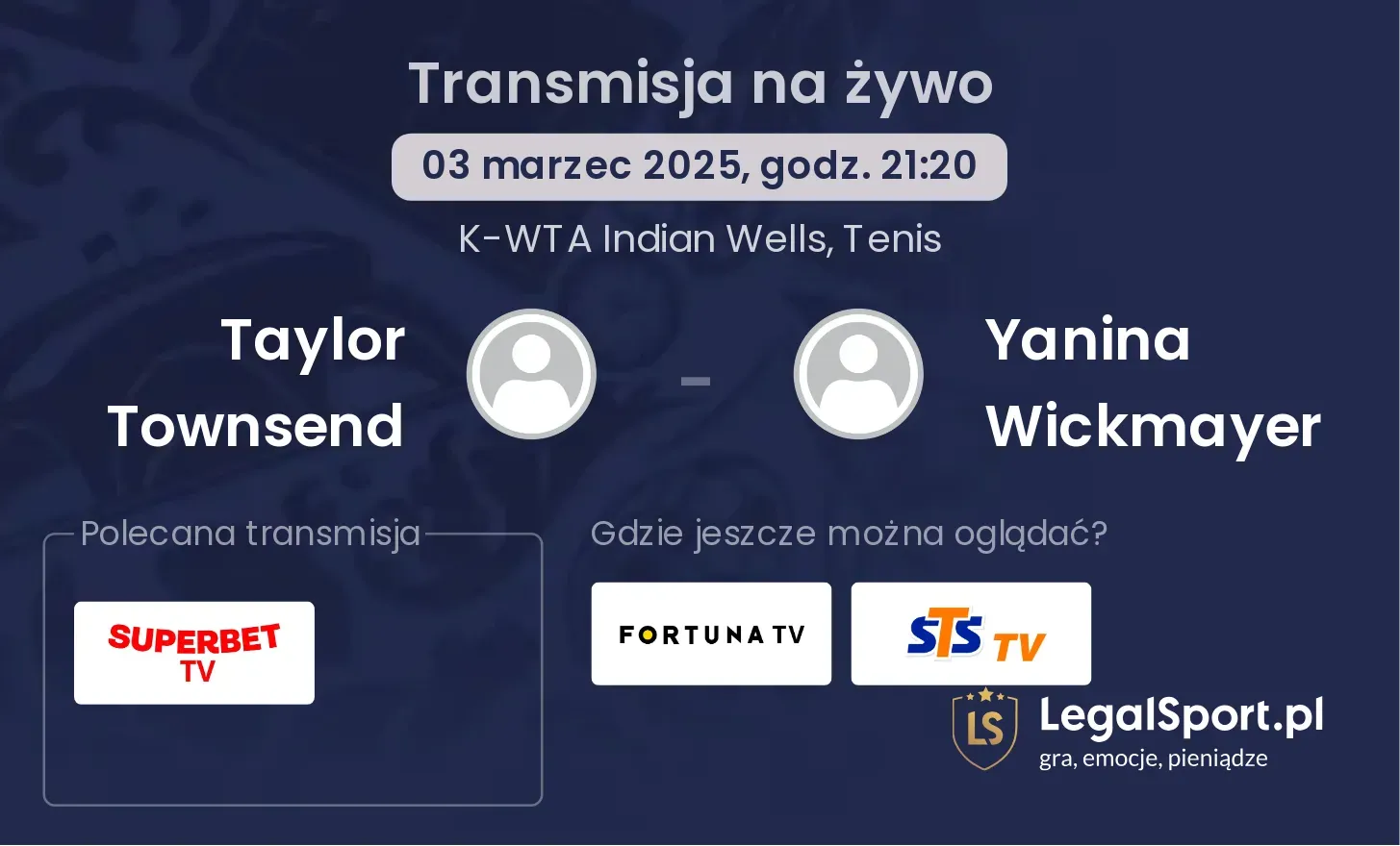 Taylor Townsend - Yanina Wickmayer gdzie oglądać transmisję?