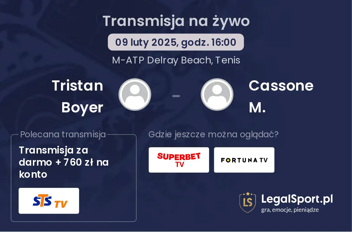 Tristan Boyer - Cassone M. transmisja na żywo