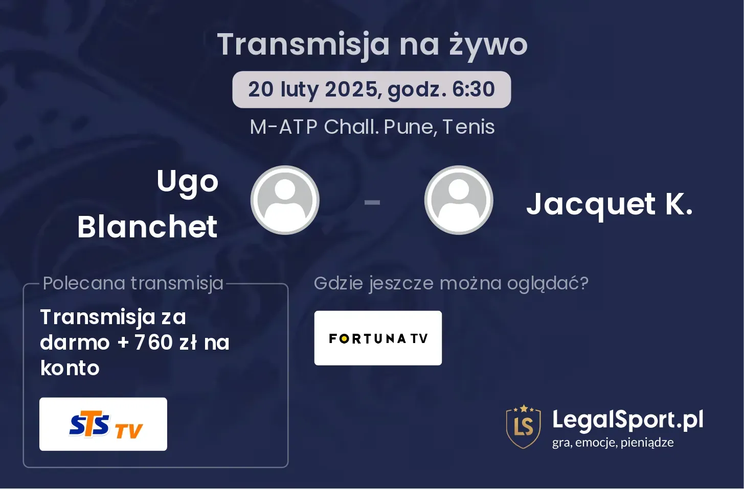 Ugo Blanchet - Jacquet K. transmisja na żywo