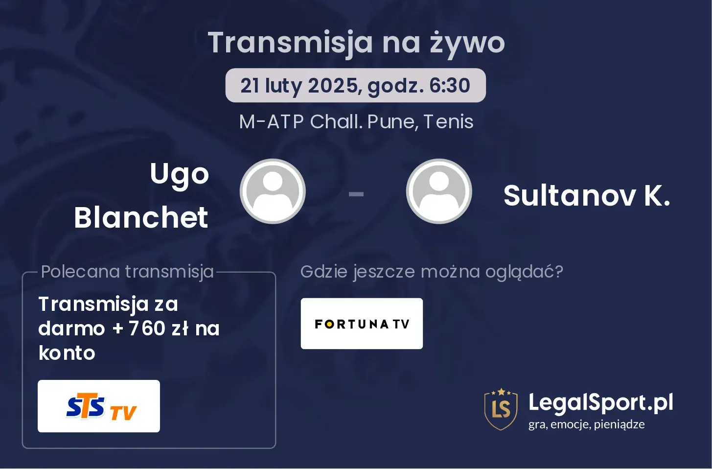 Ugo Blanchet - Sultanov K. gdzie oglądać transmisję?