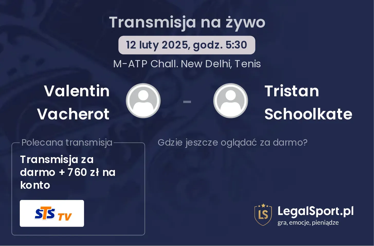 Valentin Vacherot - Tristan Schoolkate transmisja na żywo