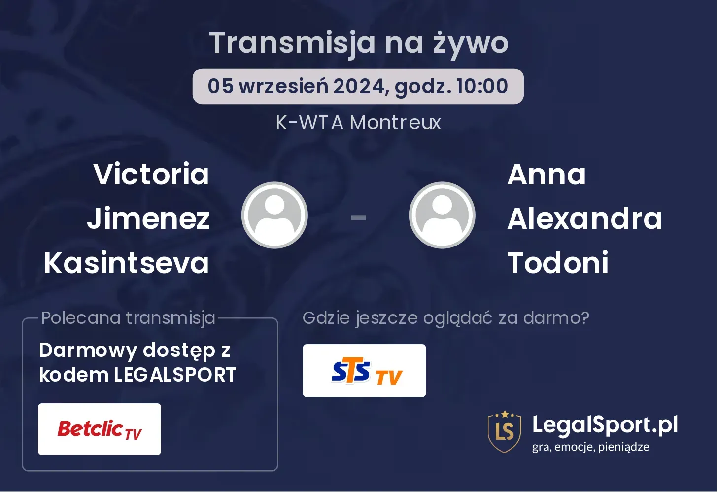 Victoria Jimenez Kasintseva - Anna Alexandra Todoni transmisja na żywo