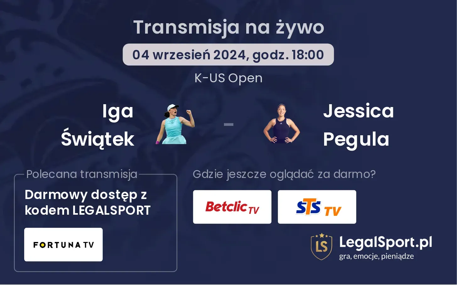 Iga Świątek - Jessica Pegula transmisja na żywo