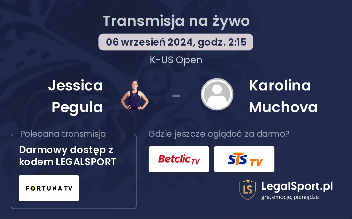 Jessica Pegula - Karolina Muchova transmisja na żywo