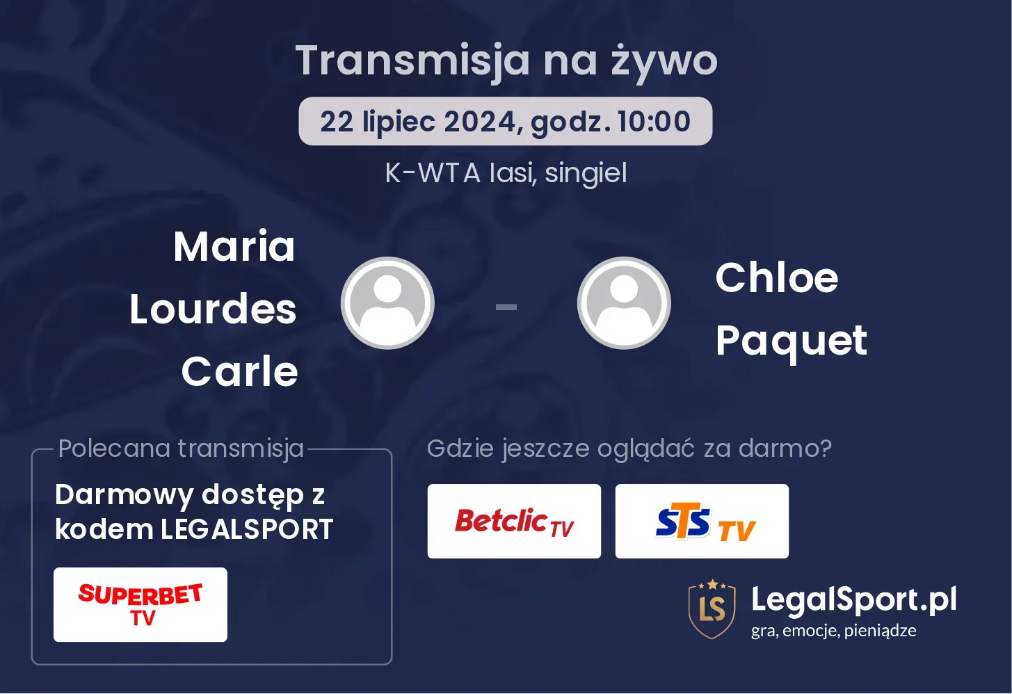 Maria Lourdes Carle - Chloe Paquet transmisja na żywo