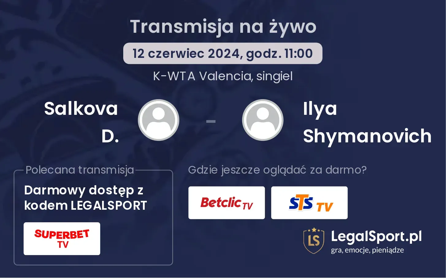 Salkova D. - Ilya Shymanovich transmisja na żywo