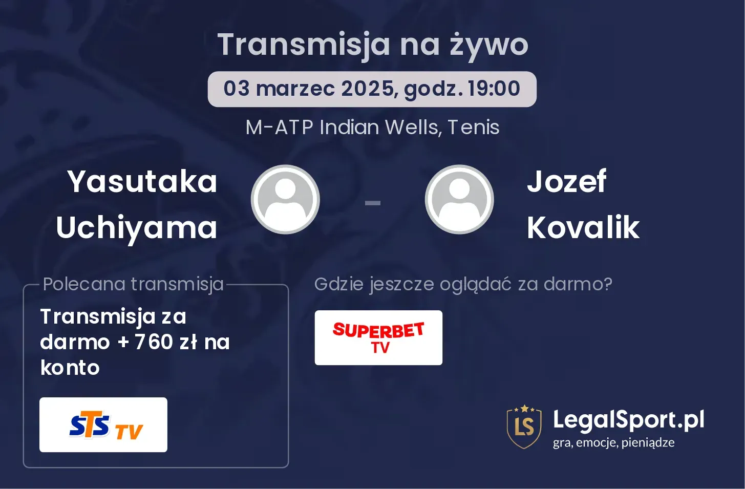 Yasutaka Uchiyama - Jozef Kovalik gdzie oglądać transmisję?